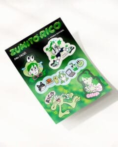 Stickers de Zumito Rico, de Paw Salcés, editado por La Granja Editorial