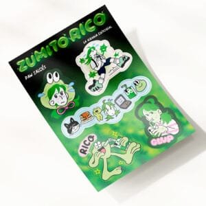 Stickers de Zumito Rico, de Paw Salcés, editado por La Granja Editorial