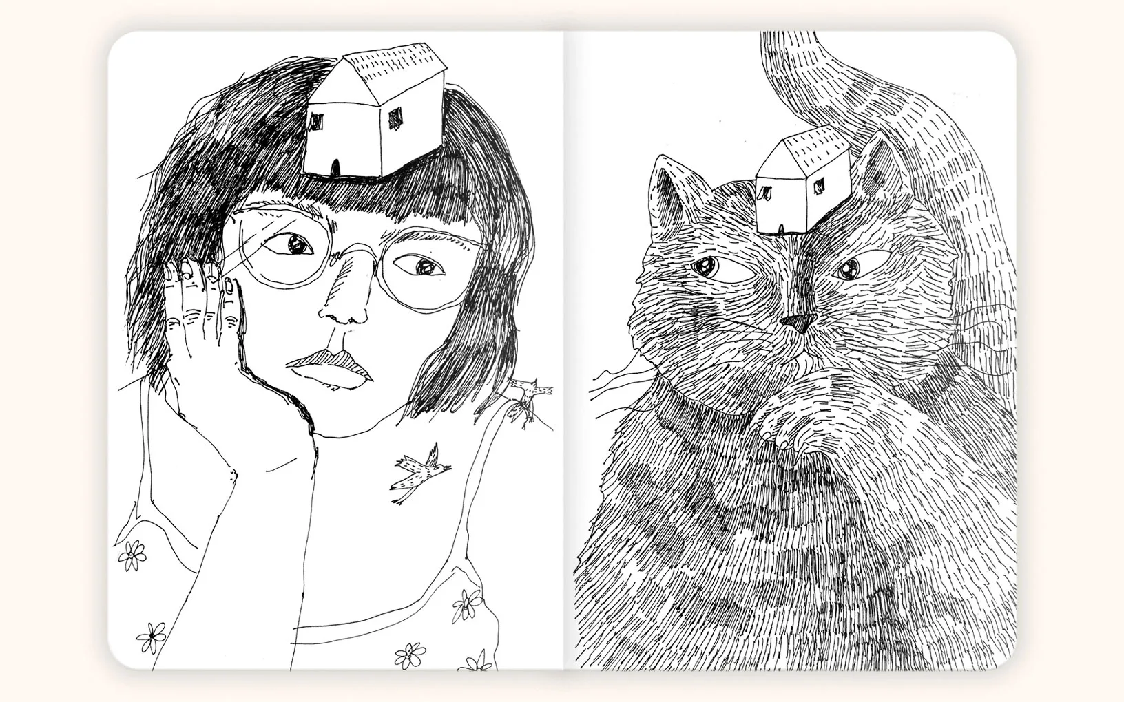 Páginas interiores de Siempre quise hablar con los animales, Libro ilustrado de Lucía Coz, editado por La Granja Editorial