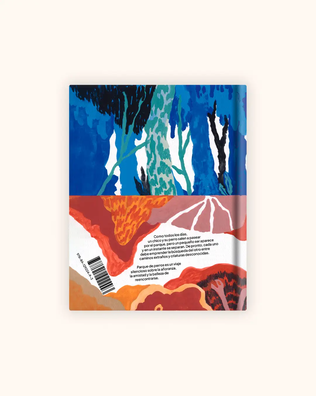 CONTRAPORTADA-Parque de perros-Rut Pedreño-La Granja Editorial Parque de perros es un libro silencioso sobre la añoranza, la amistad y la belleza de reencontrarse, de la autora Rut Pedreño. Esta imagen es la contraportada del libro.