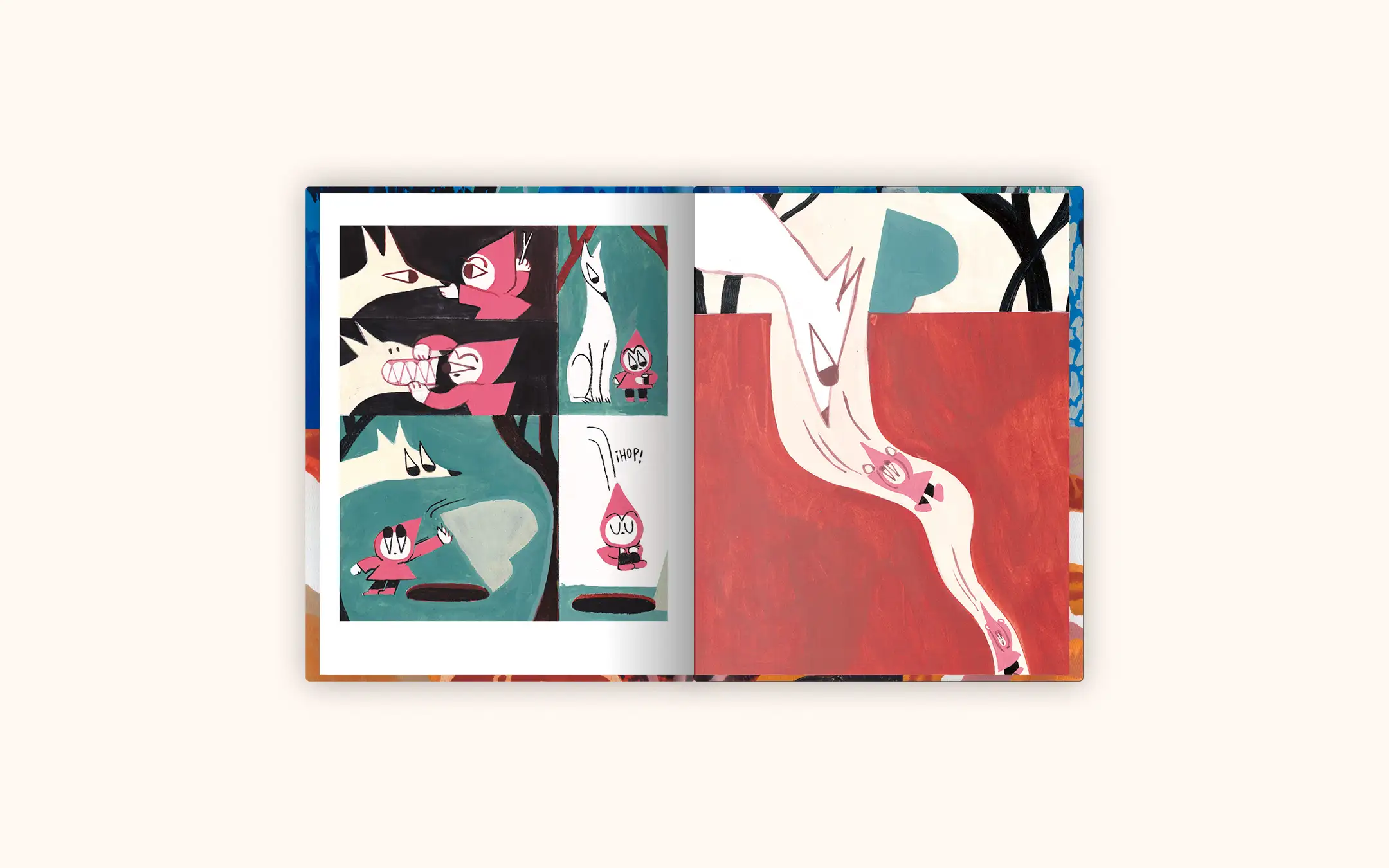 PAGINAS 3_4-Parque de perros-Rut Pedreño-La Granja Editorial Parque de perros es un libro silencioso sobre la añoranza, la amistad y la belleza de reencontrarse, de la autora Rut Pedreño. Esta imagen es del interior del libro.