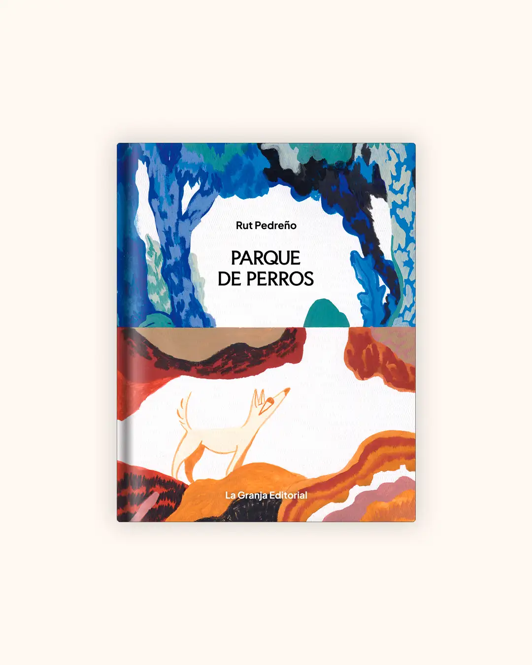 Parque de perros es un libro silencioso sobre la añoranza, la amistad y la belleza de reencontrarse, de la autora Rut Pedreño. Esta obra es la cubierta o portada del libro.