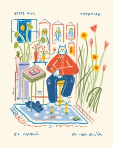 Ilustración interior del libro «Mantra» del ilustrador argentino Lui Mort.