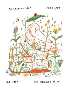 Ilustración interior del libro «Mantra» del ilustrador argentino Lui Mort.