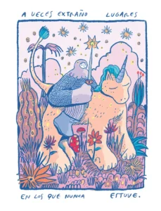 Ilustración interior del libro «Mantra» del ilustrador argentino Lui Mort.